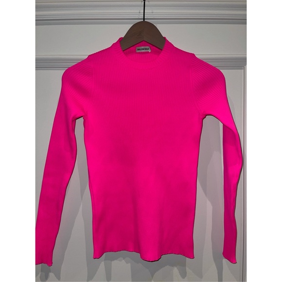 Balenciaga Neon Ribbed-knit Topš - Picture 2 of 9